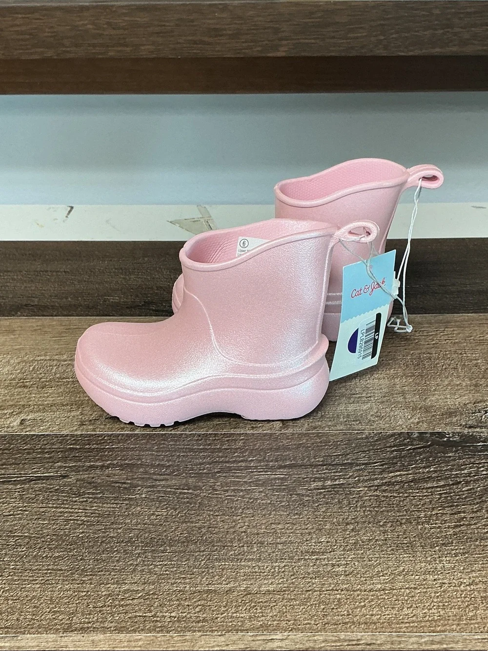 Cat & Jack Light Pink Girls' Eli Rain Boots
